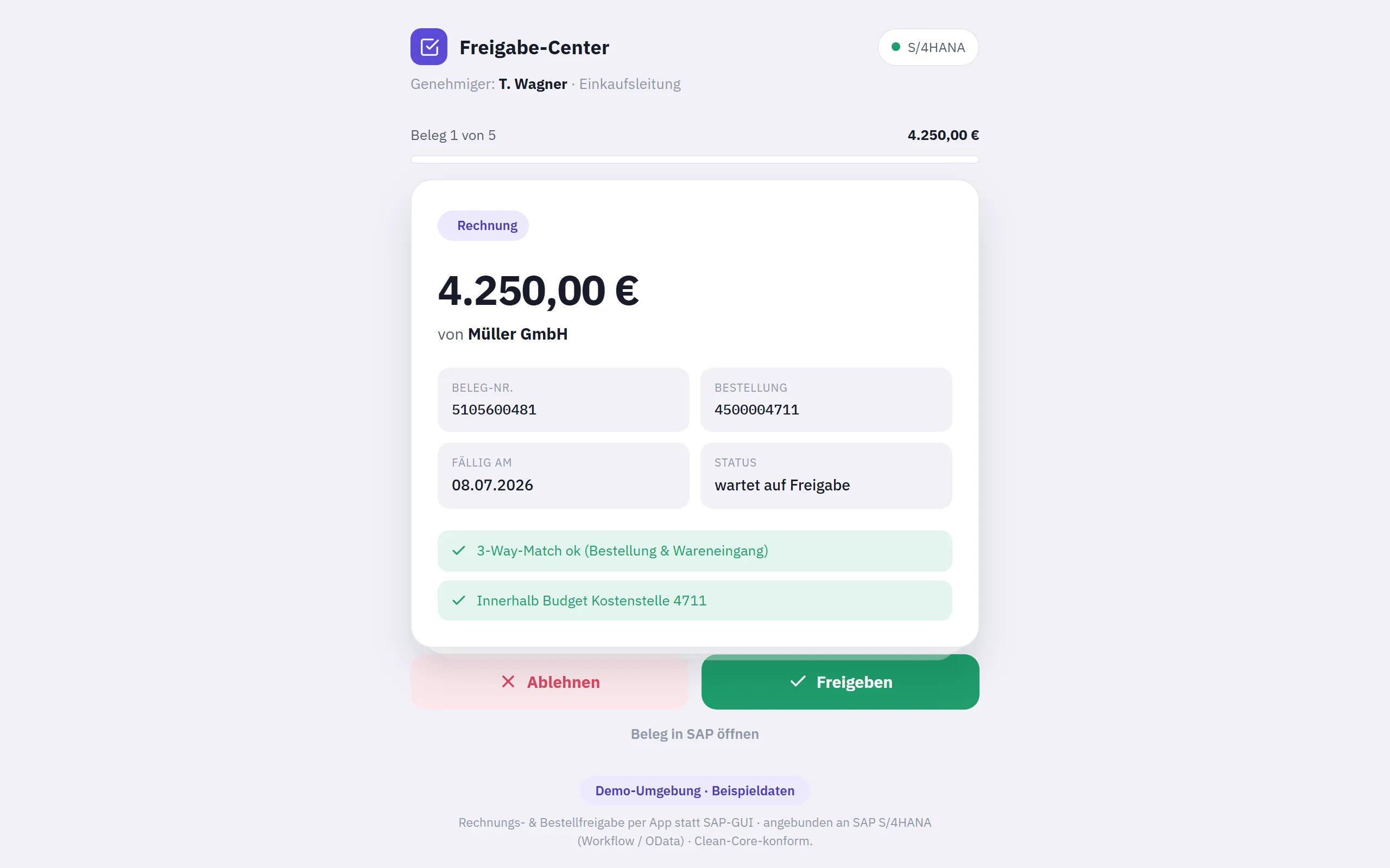 Vorschau Freigabe-Workflow – Web-Portal